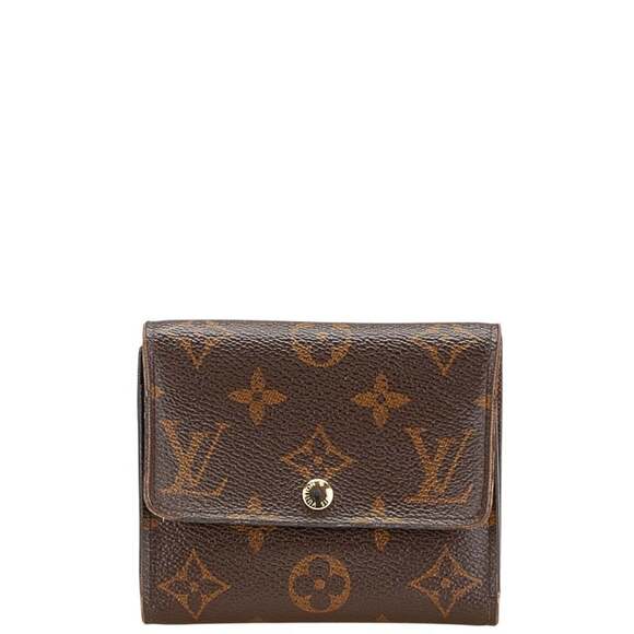 Louis Vuitton Monogram Portefeuille Anais Tri-fold Wallet M60402 Brown Leathe...